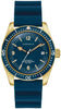 Caravelle Gents Gold Tone, Rubber Strap Date Only, 200m 20ATM Water Resistant Automatic Watch -