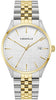 Caravelle Gents Two Tone, Stainless Steel Bracelet Date Only, 30m 3ATM Water Resistant Quartz Watch -