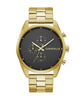 Caravelle New York Gents Gold Tone 24 Hour Dial Quartz Watch -