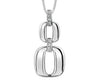 Sterling Silver Diamond Pendant Necklace.