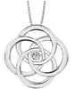 Sterling Silver Canadian Diamond Pulse Pendant Necklace.