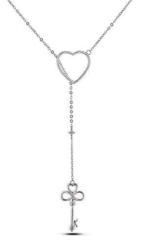 Sterling Silver, Yellow Gold Accent Canadian Diamond Heart Pendant Necklace.