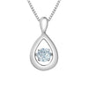 Sterling Silver Lab-Grown Diamond Pulse Pendant Necklace.