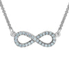 Sterling Silver Lab-Grown Diamond Infinity Pendant Necklace.