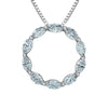 Sterling Silver Lab-Grown Diamond Circle Pendant Necklace.