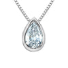 Sterling Silver Lab-Grown Diamond Solitaire Pendant Necklace.