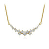Yellow Gold Vermeil Lab Grown Diamond Bar Pendant Necklace.
