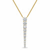 Yellow Gold Vermeil Lab Grown Diamond Drop Pendant Necklace.