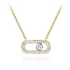 Yellow Gold Vermeil & Sterling Silver Lab Grown Diamond Pendant Necklace.
