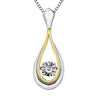 Sterling Silver Diamond Pulse Pendant Necklace.