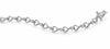Sterling Silver Lab Grown Diamond Heart Motif Tennis Bracelet.