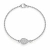 Sterling Silver Lab Grown Diamond Cable Link Tennis Bracelet.