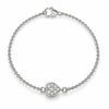 Sterling Silver Lab Grown Diamond Cable Link Tennis Bracelet.