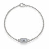 Sterling Silver Lab Grown Diamond Cable Link Tennis Bracelet.