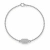 Sterling Silver Lab Grown Diamond Cable Link Tennis Bracelet.