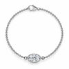 Sterling Silver Lab Grown Diamond Cable LinkTennis Bracelet.