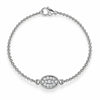 Sterling Silver Lab Grown Diamond Cable LinkTennis Bracelet.