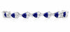 Sterling Silver Lab Created Blue Sapphire Tennis Bracelet.