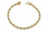 Yellow Gold Vermeil Sterling Silver Lab Grown Diamond Tennis Bracelet.