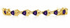 Yellow Gold Vermeil Lab Created Amethyst Tennis Bracelet.