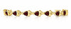 Yellow Gold Vermeil Lab Created Garnet Tennis Bracelet.