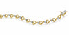 Yellow Gold Vermeil, Sterling Silver Lab Grown Diamond Hearts Motif Tennis Bracelet.