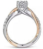 White Gold Engagement Ring. Featuring A Signature Created Lab Grown Center Diamond And Earth Mined Accent Diamonds.