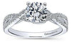 White Gold Engagement Ring. Featuring A Signature Created Lab Grown Center Diamond And Earth Mined Accent Diamonds.
