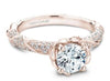 Rose Gold Engagement Ring. Featuring A Signature Created Lab Grown Center Diamond And Earth Mined Accent Diamonds.