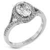 White Gold Engagement Ring. Featuring A Signature Created Lab Grown Center Diamond And Earth Mined Accent Diamonds.