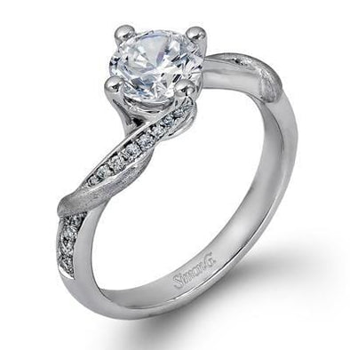 White Gold Engagement Ring. Featuring A Signature Created Lab Grown Center Diamond And Earth Mined Accent Diamonds