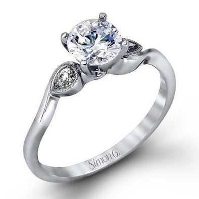 White Gold Engagement Ring. Featuring A Signature Created Lab Grown Center Diamond And Earth Mined Accent Diamonds.