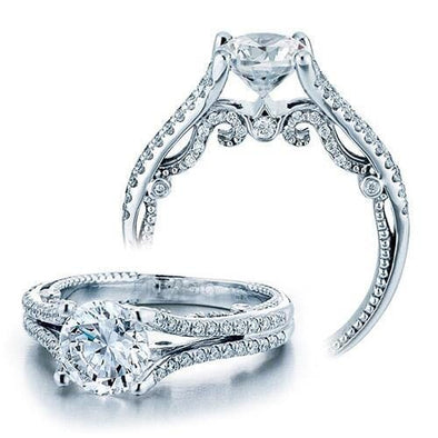 White Gold Engagement Ring. Featuring A Signature Created Lab Grown Center Diamond And Earth Mined Accent Diamonds.