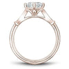 Rose Gold Engagement Ring. Featuring A Signature Created Lab Grown Center Diamond And Earth Mined Accent Diamonds.