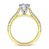 Yellow Gold Engagement Ring. Featuring A Signature Created Lab Grown Center Diamond And Earth Mined Accent Diamonds.