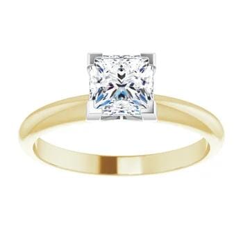 Yellow Gold Lab-Grown Diamond Solitaire Engagement Ring.