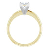 Yellow Gold Lab-Grown Diamond Solitaire Engagement Ring.