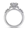 White Gold Engagement Ring. Featuring A Signature Created Lab Grown Center Diamond And Earth Mined Accent Diamonds.