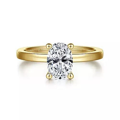 Yellow Gold Solitaire Engagement Ring.