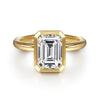 Yellow Gold Solitaire Engagement Ring. Featuring A Signature Created Lab Grown Center Diamond.