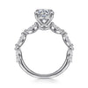 White Gold Engagement Ring. Featuring A Signature Created Lab Grown Center Diamond And Earth Mined Accent Diamonds.