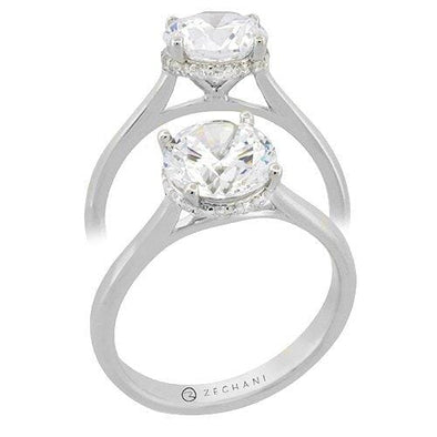 White Gold Engagement Ring. Featuring A Signature Created Lab Grown Center Diamond And Earth Mined Accent Diamonds.