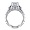 White Gold Engagement Ring. Featuring A Signature Created Lab Grown Center Diamond And Earth Mined Accent Diamonds.
