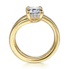 Yellow Gold Engagement Ring. Featuring A Signature Created Lab Grown Center Diamond And Earth Mined Accent Diamonds.