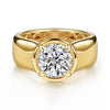 Yellow Gold Engagement Ring. Featuring A Signature Created Lab Grown Center Diamond.