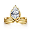 Yellow Gold Engagement Ring. Featuring A Signature Created Lab Grown Center Diamond.