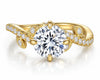 Yellow Gold Engagement Ring. Featuring A Signature Created Lab Grown Center Diamond And Earth Mined Accent Diamonds.