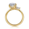 Yellow Gold Engagement Ring. Featuring A Signature Created Lab Grown Center Diamond And Earth Mined Accent Diamonds.