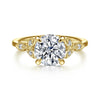 Yellow Gold Engagement Ring. Featuring A Signature Created Lab Grown Center Diamond And Earth Mined Accent Diamonds.