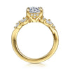 Yellow Gold Engagement Ring. Featuring A Signature Created Lab Grown Center Diamond And Earth Mined Accent Diamonds.
